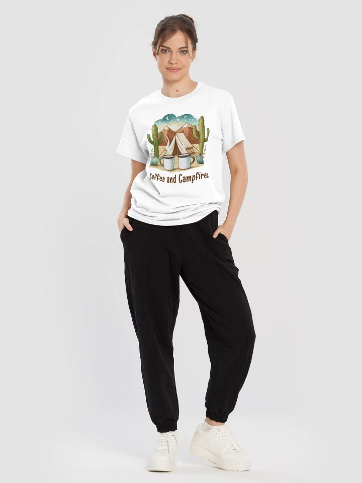 Coffee and Campfires Under Starry Skies Unisex Heavyweight T-Shirt product image (2)