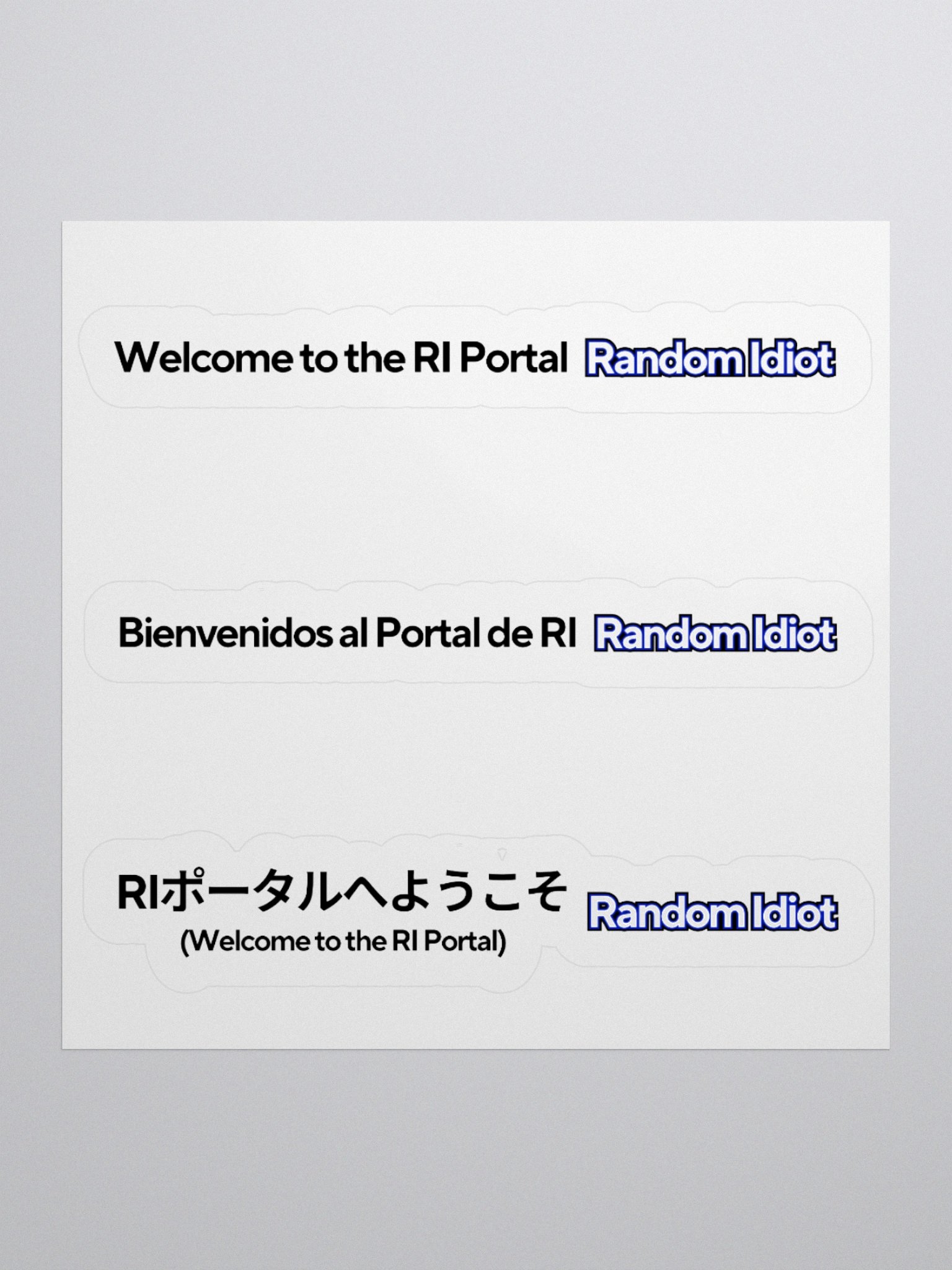 Random Idiot Tagline Cut Stickers (Multiple) product image (2)