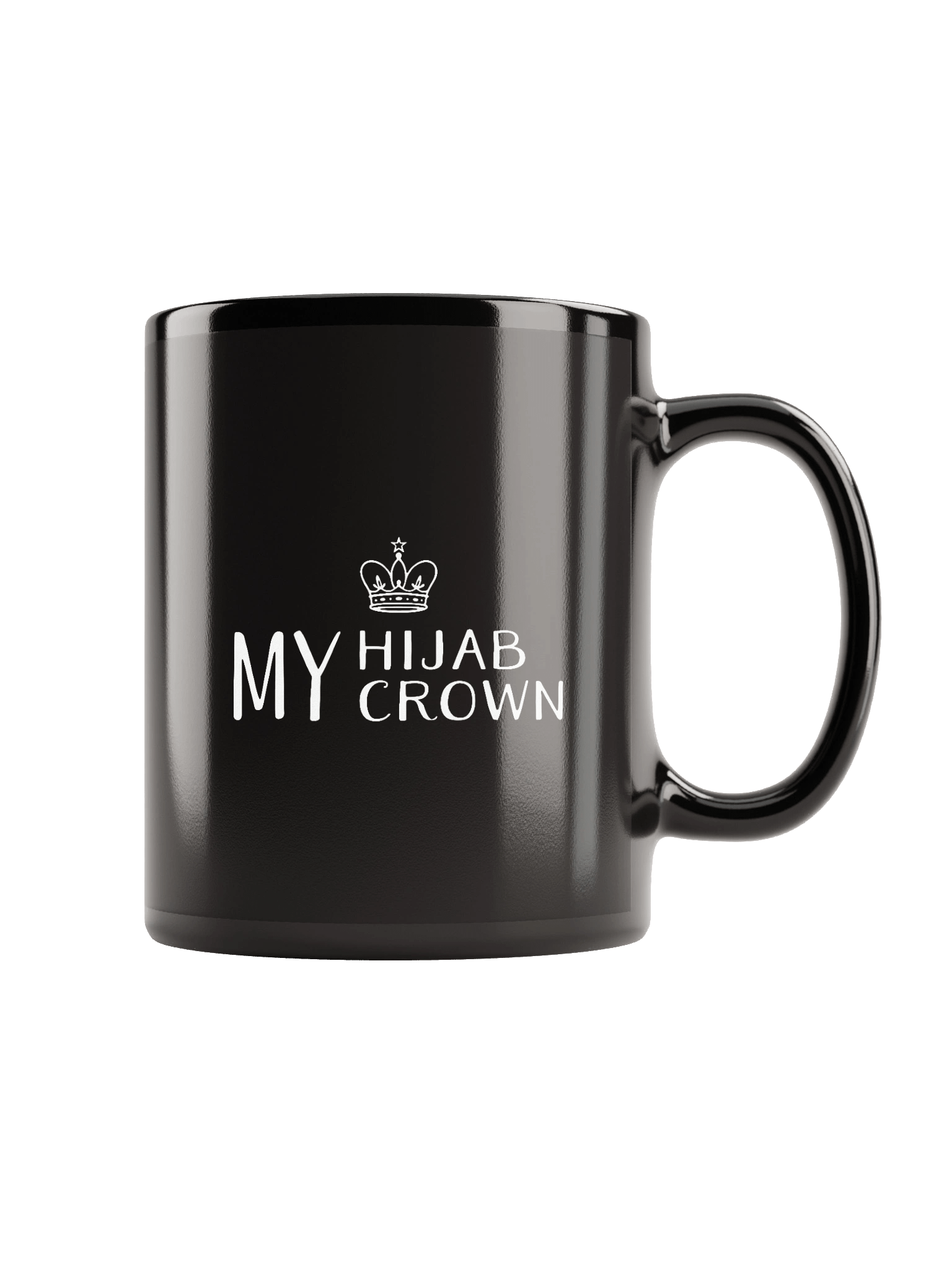 "My Hijab Crown" Black Glossy Mug product image (1)
