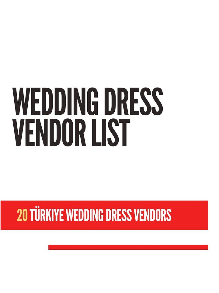 Wedding Dress Vendor List product image (1)