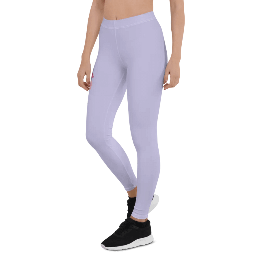 Backfilled lite purple colour with Pink Lady design -All-Over Print Leggings product image (6)
