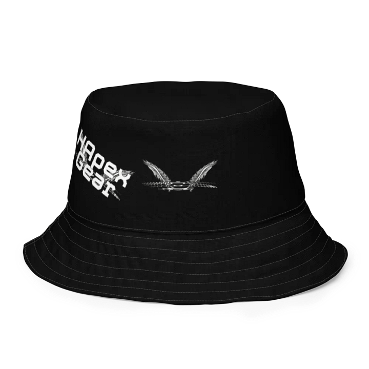Reversible Bucket Hat - Black - White HApex Gear White Logo product image (1)