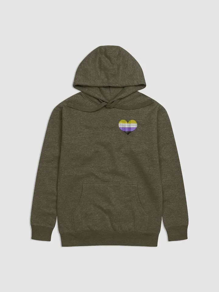 Flannel Heart Hoodie - NonBinaryPride product image (1)