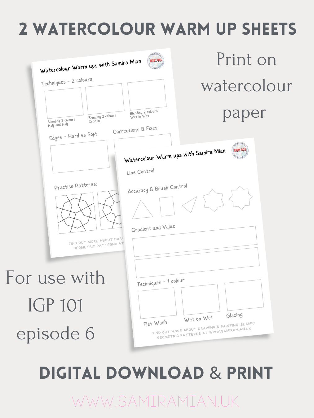 IGP101 Watercolour Warm Up Sheets product image (1)