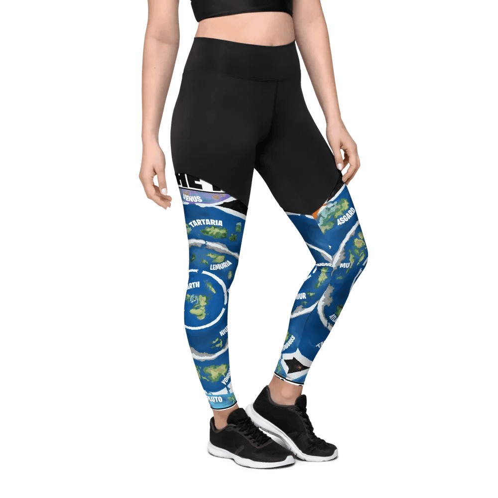 All-Over Print Sports Leggings Beyond The Ice Wall Map product image (7)