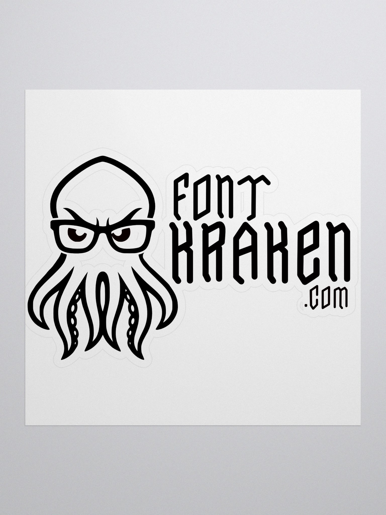 Font Kraken Kiss Cut Stickers product image (1)