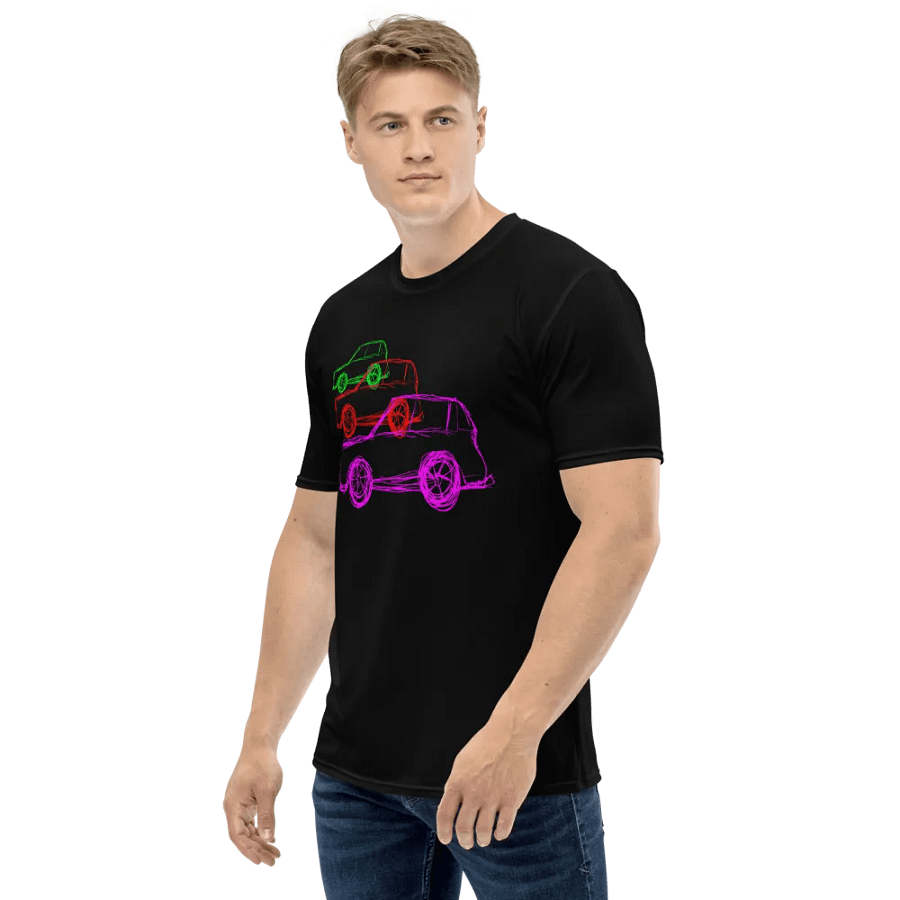 marcCAR T-Shirt green/red/pink/black Crew Neck T-Shirt product image (3)