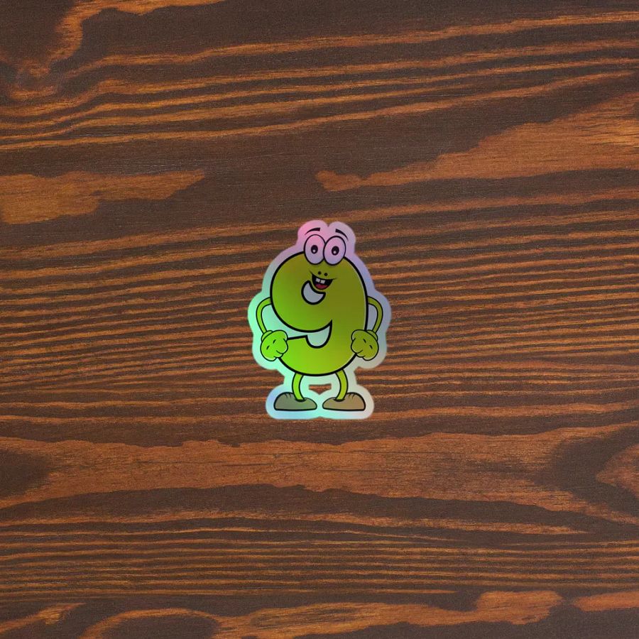 Number 9 Holographic Sticker product image (5)