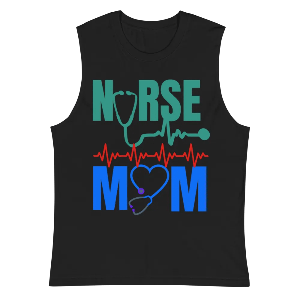 Nurse Mom Heartbeat Muscle Tank product image (3)