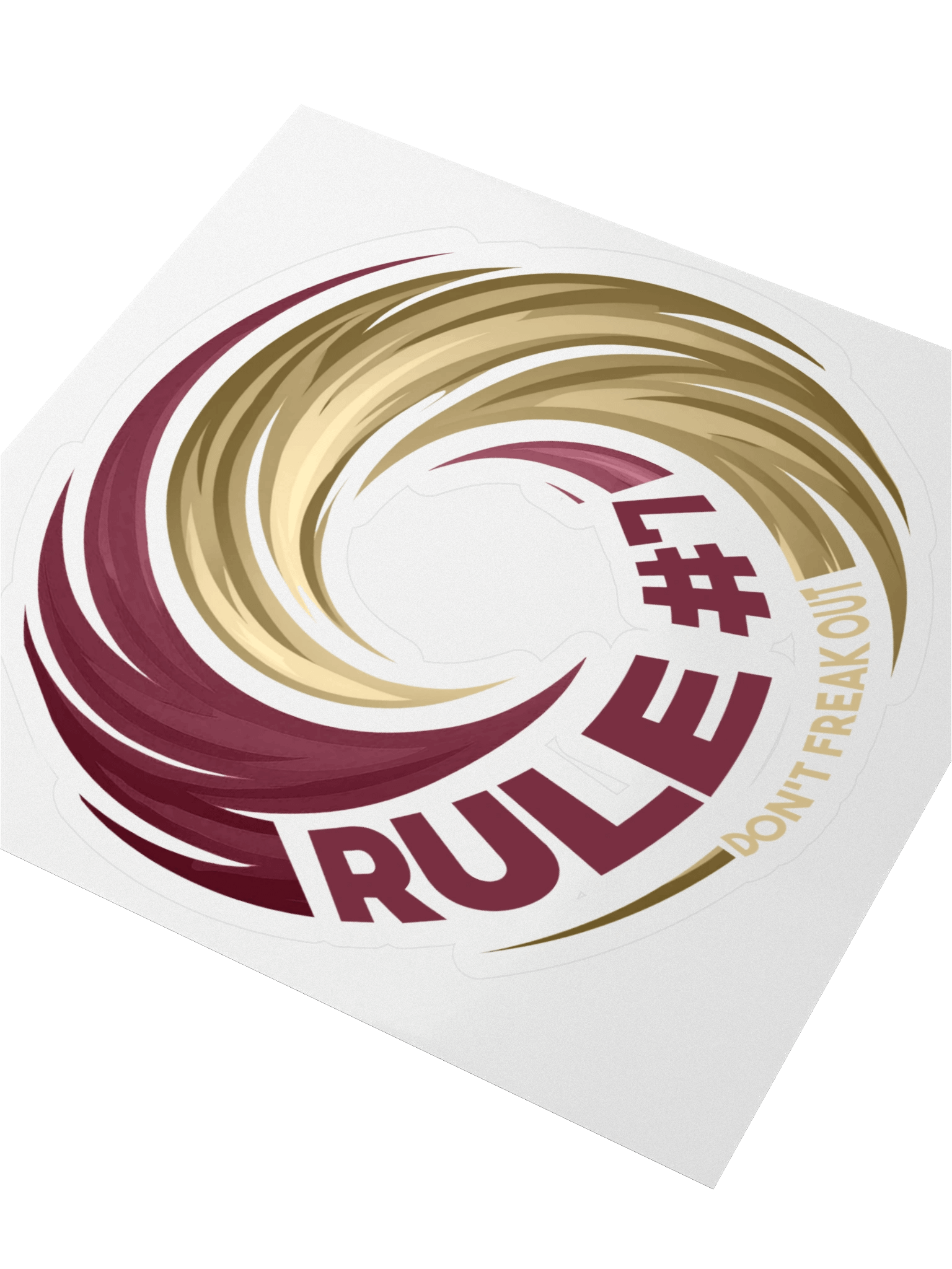 Rule #7 Kiss Cut Sticker Garnet and Gold product image (3)
