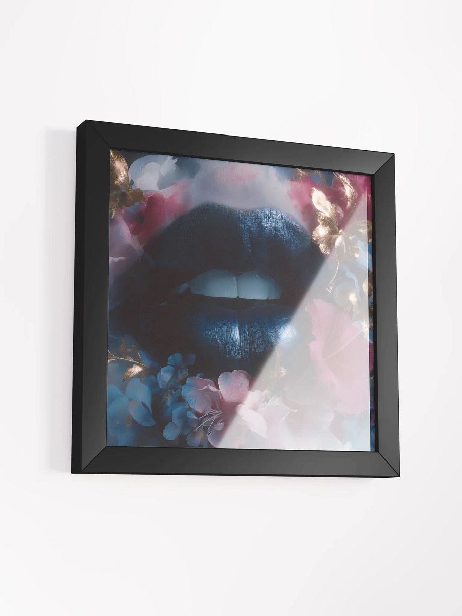 Velvet Bloom: Bold Lips & Floral Fantasy Wall Art Print product image (8)