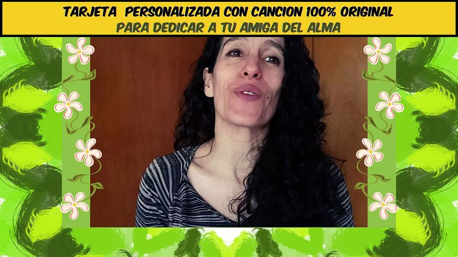 TARJETA SERENATA personalizada para dedicar a una AMIGA, con canción 100% original product image (3)