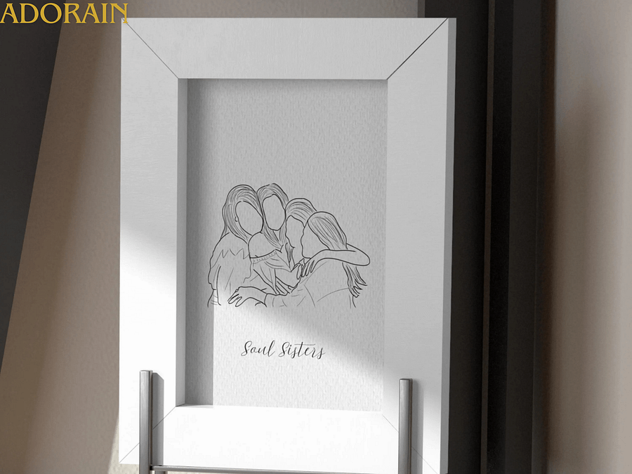 Custom Line Drawing from Photo outline portrait product image (7)