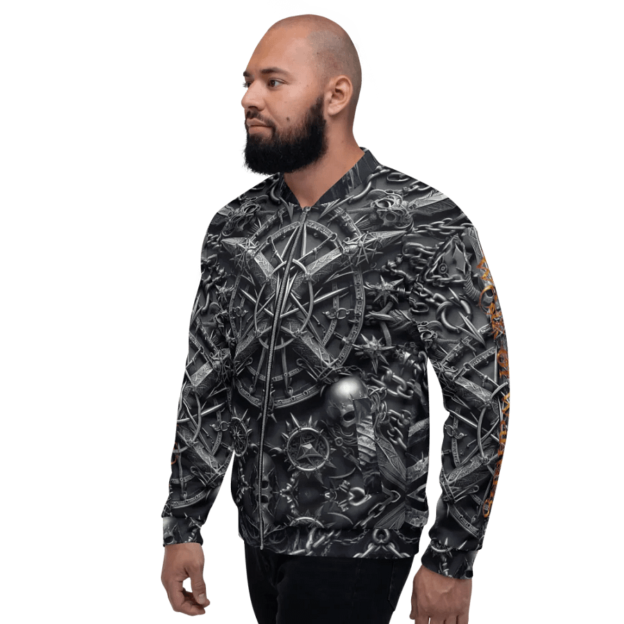 Weak Of Wanting Gothic Logo Bomber Jacket product image (3)