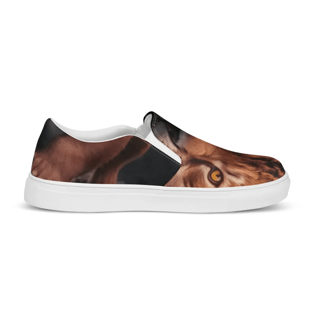 Flaming Wolf Lion Women's Slip-On Shoes product image (11)