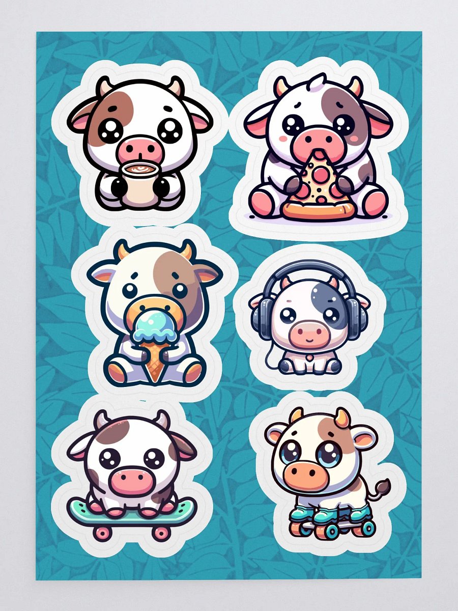 Kawaii Cows Sticker Sheet product image (3)