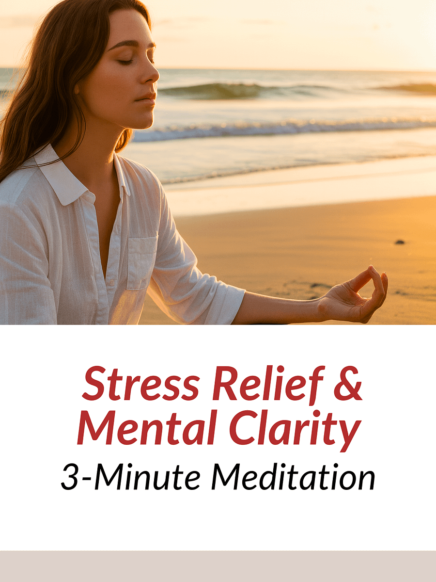 3-Minute Meditation for Stress Relief & Mental Clarity (Ocean Sounds) product image (1)