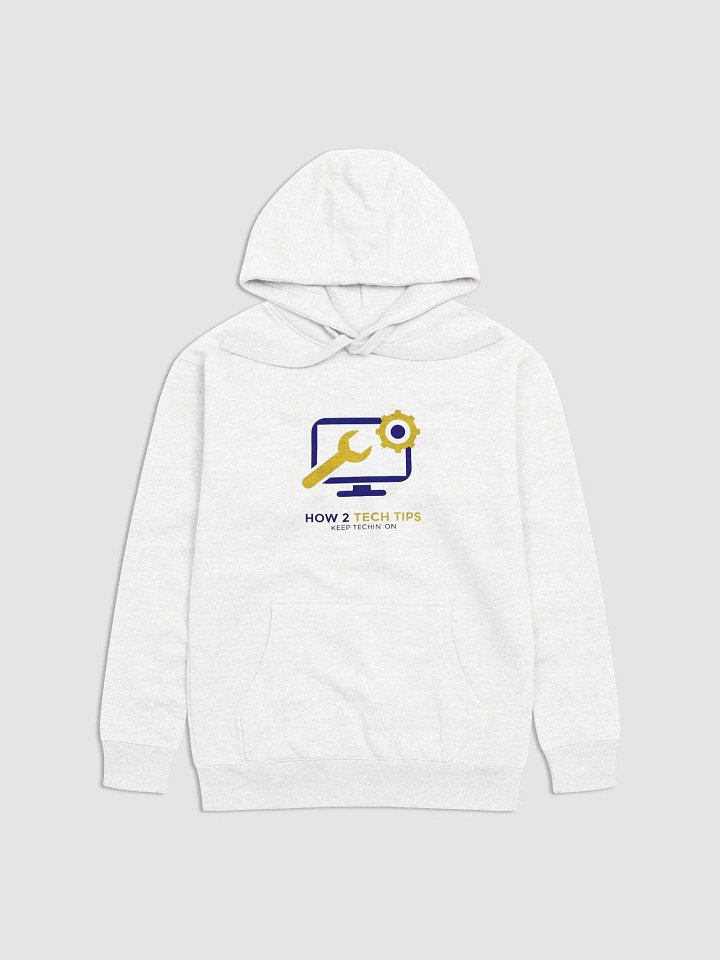 How2TechTips White Hoodie Logo product image (1)