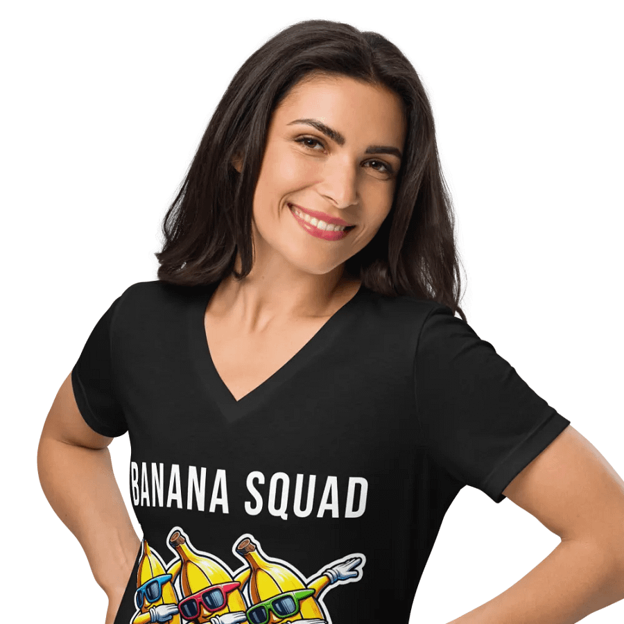Dabbing Bananas Women's Relaxed V-Neck T-Shirt product image (10)