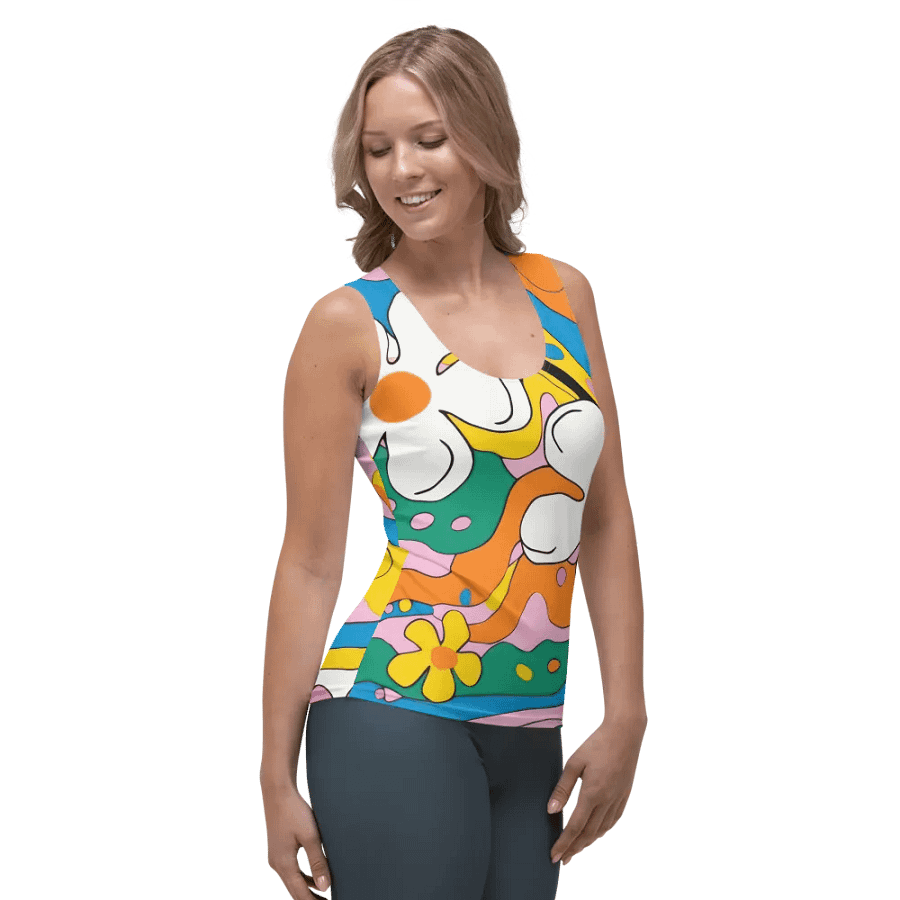Retro Floral Garden Women's Tank Top product image (5)