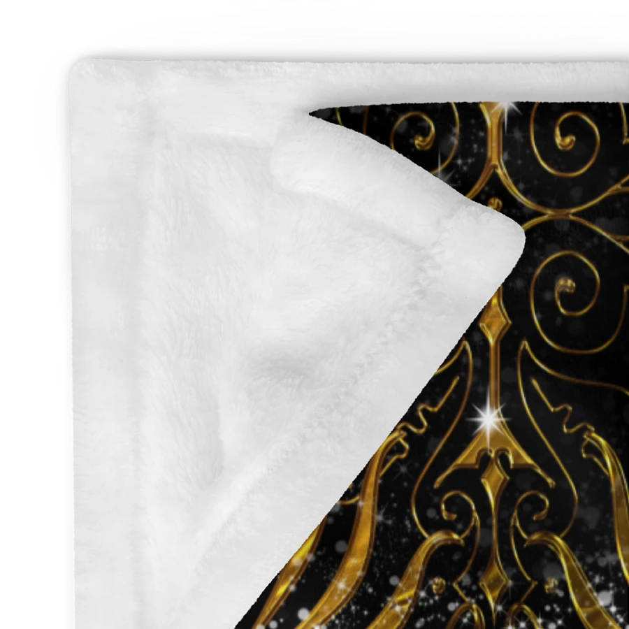 Black and Gold Victorian Sparkle Throw Blanket product image (24)