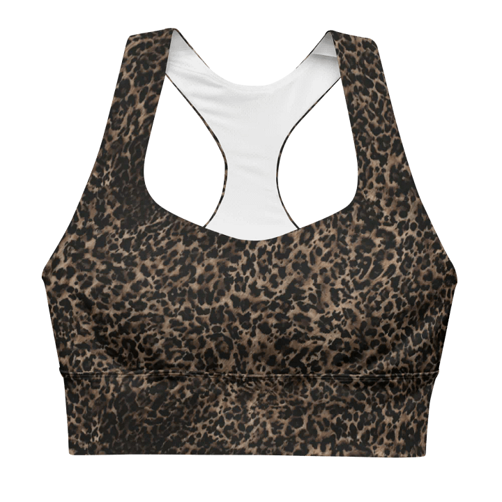 High-Impact Bra "Chic Dark Brown Leopard" Printed product image (2)