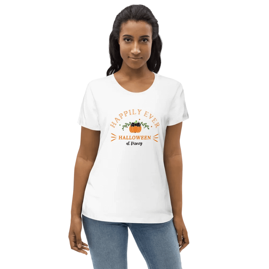 Happily Ever Halloween Disney-Inspired Women's fitted Cotton Tee product image (4)