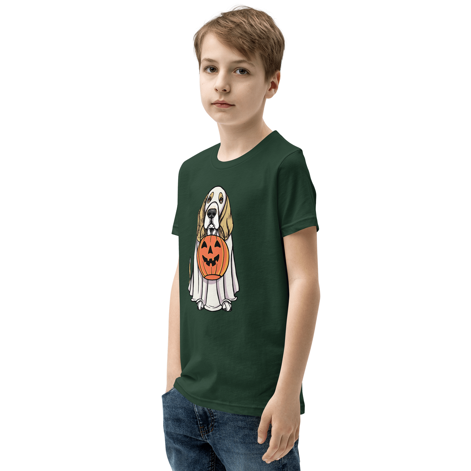Halloween Basset Hound(Lemon) Youth T-Shirt product image (4)