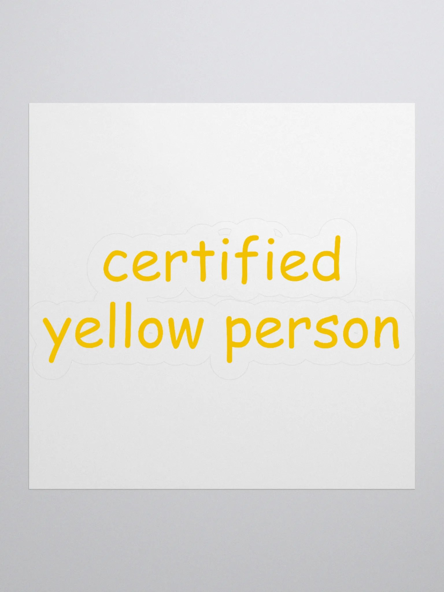 Certified Yellow Person Sticker product image (1)