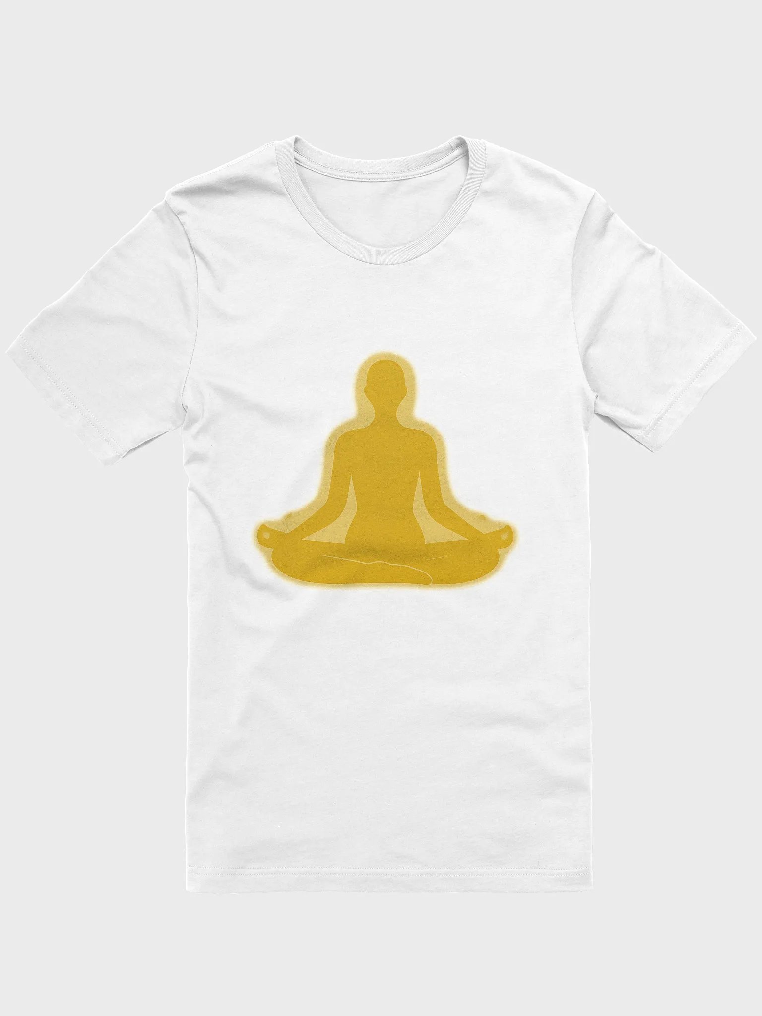 Peace in Practice – Golden Meditation Silhouette Tee | White product image (1)