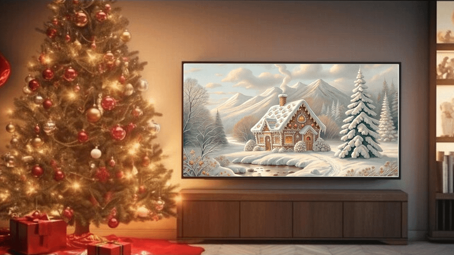 Gingerbread Cottage in Winter Wonderland - Frame TV V product image (5)