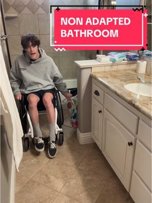 HOW I USE A NONE ADAPTED BATHROOM!! #paralyzed #buddyboy805 #spinalcordinjury #pray4jared #dirtbike #dirtbikecrash #sciawareness 