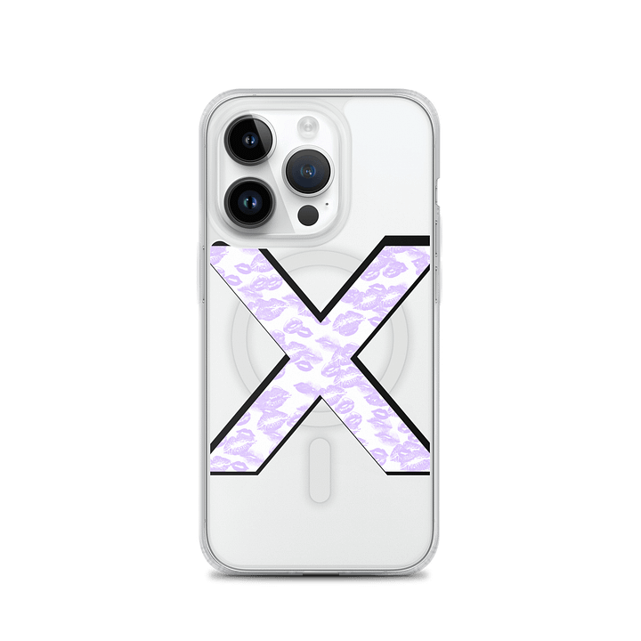 White X Lilac Lipstick Kisses Phone Case product image (2)
