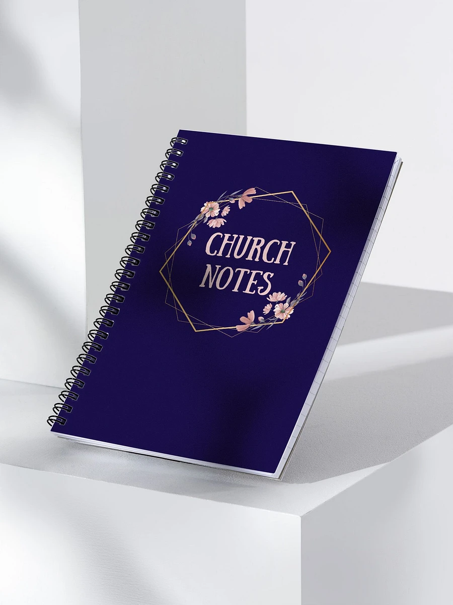 Navy Floral Church Notes Journal product image (3)