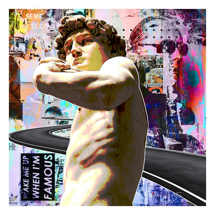 'Wake Me Up When I am Famous' by Edward Martin Mixed Media Collage product image (1)