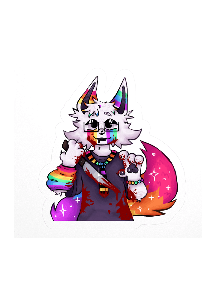 MURDERER GLITTER STICKER product image (3)