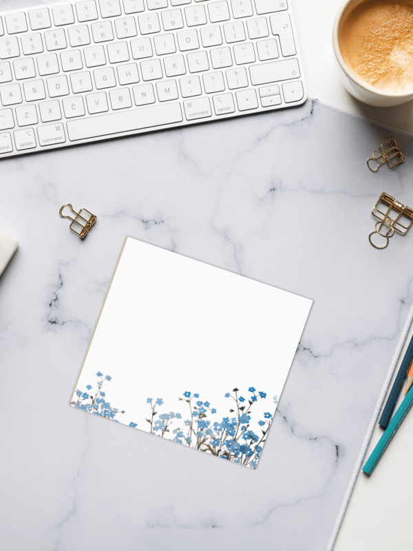 Blue Spring Floral Edge Notepad product image (2)