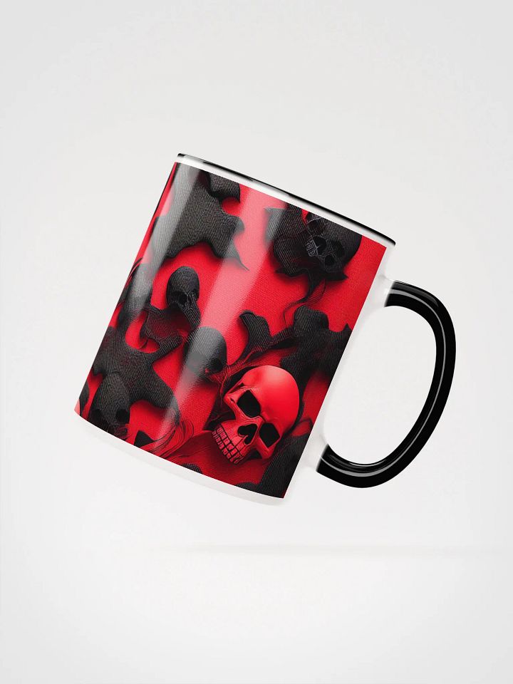 Ceramic Mug with Color inside black and red skull product image (8)