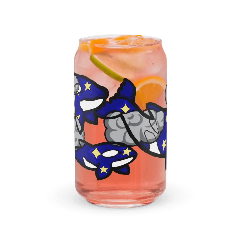 midnight orcas can-shaped glass product image (7)