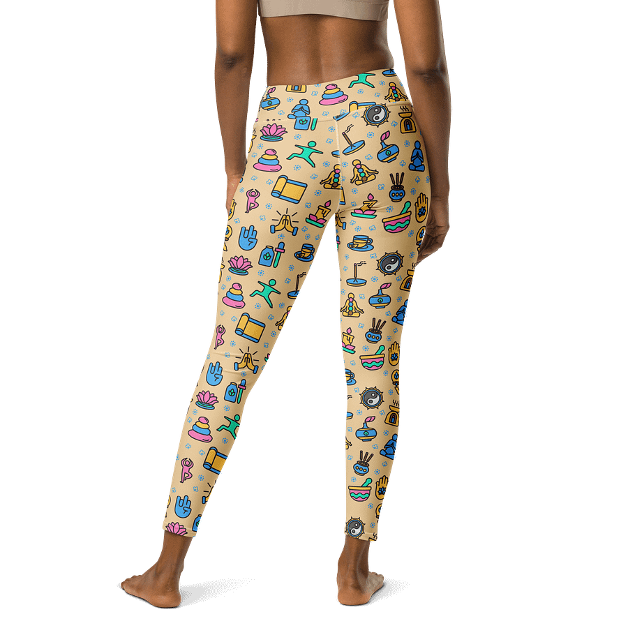 Serenity Flow High-Waisted Leggings - Yoga and Wellness Pattern Activewear product image (2)