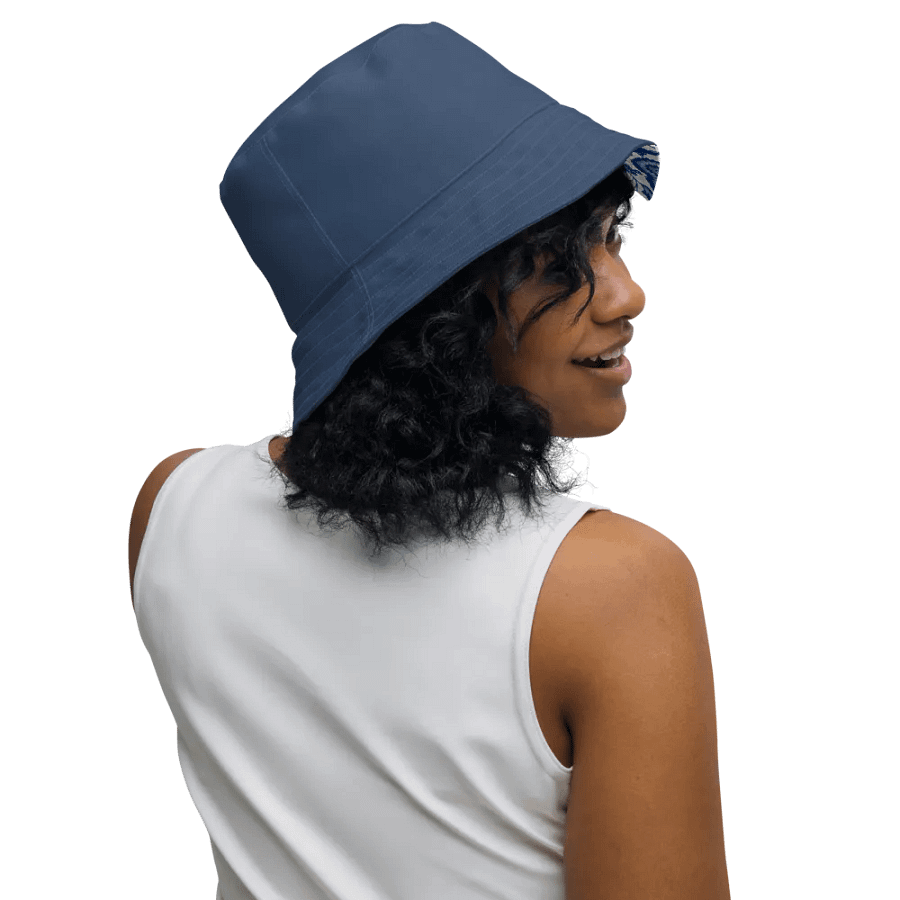Blue Floral Chinoiserie Reversible Bucket Hat product image (9)