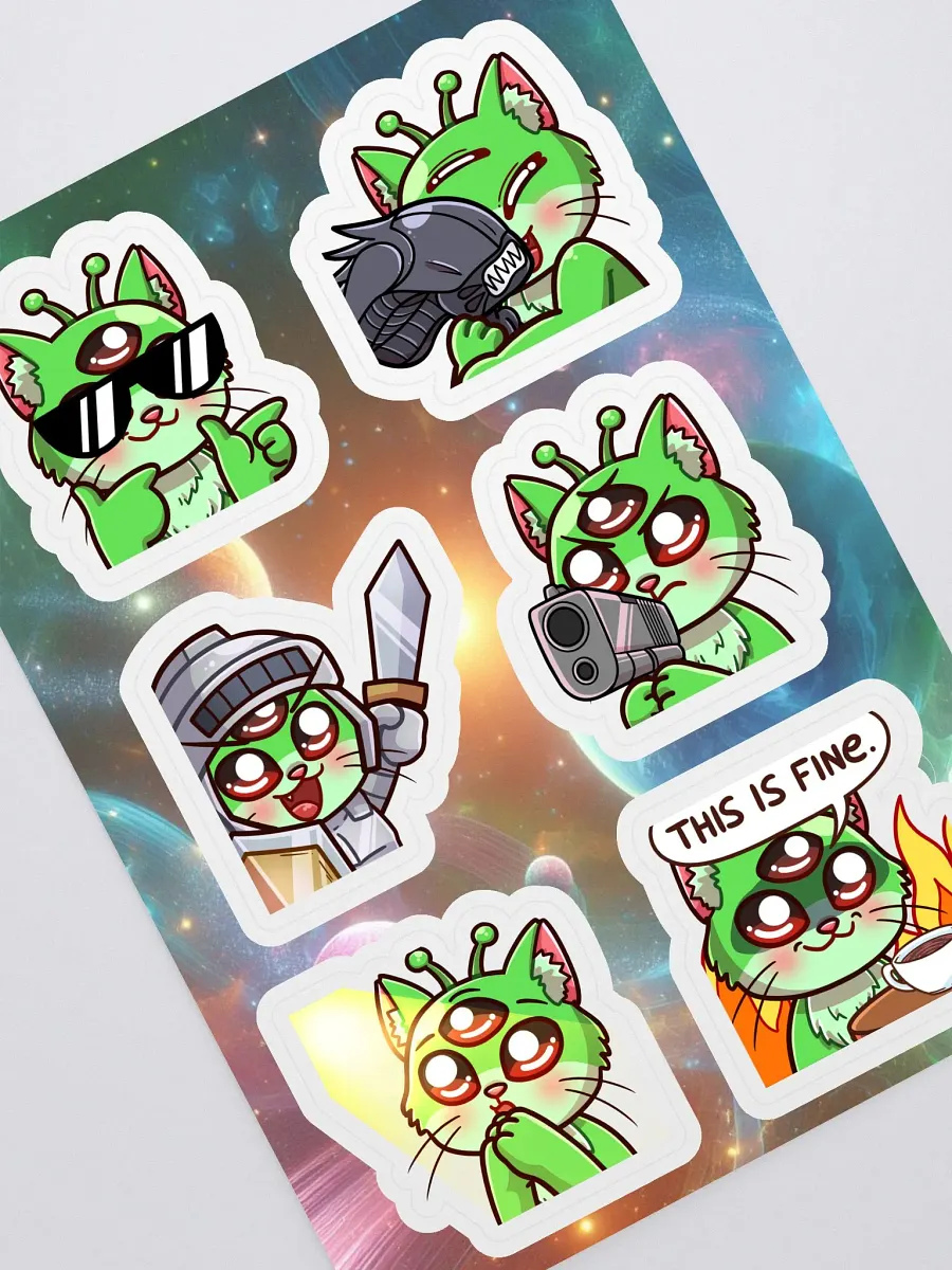 Cosmic Cat Emote Sticker Collection v2 product image (1)