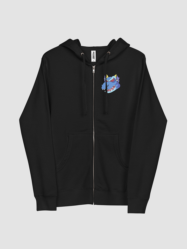 Angry Blue Dragon Fleece Zip Up Hoodie product image (2)