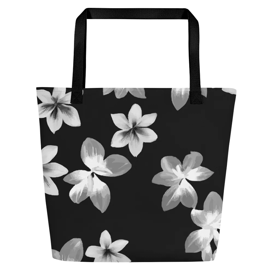Volcanic Ash Translucent Caribbean Flower Print | Large Tote Bag w/ Pocket product image (3)