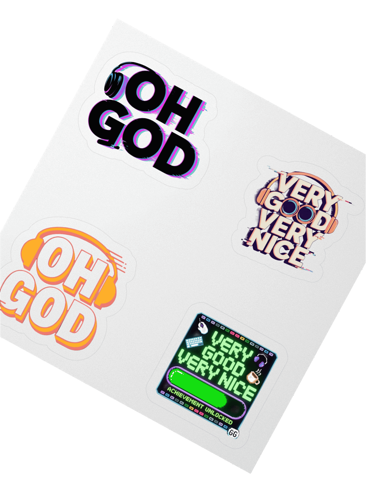 "OH GOD" + "Very Good Very Nice" | Kiss Cut Stickers product image (2)