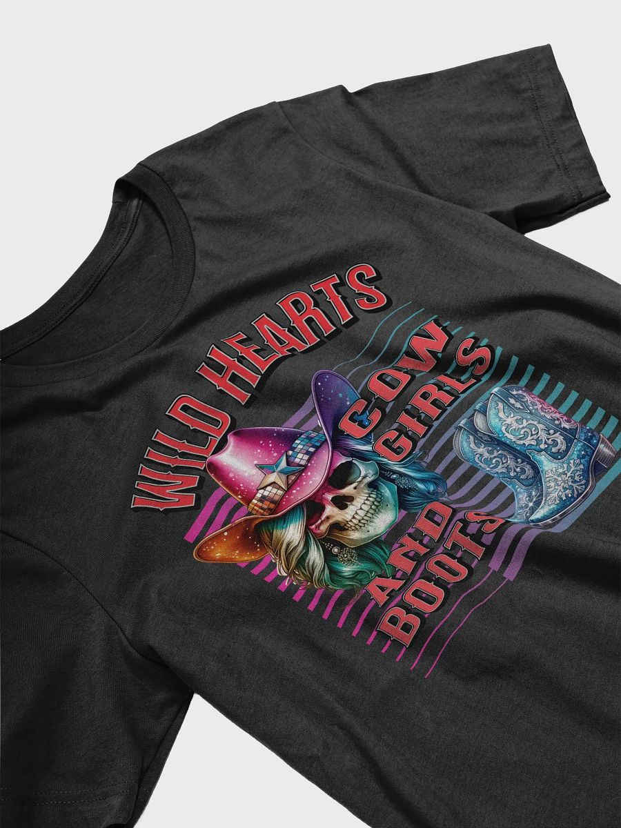 Wild Hearts Cowgirl And Boots Skull T-Shirt product image (8)