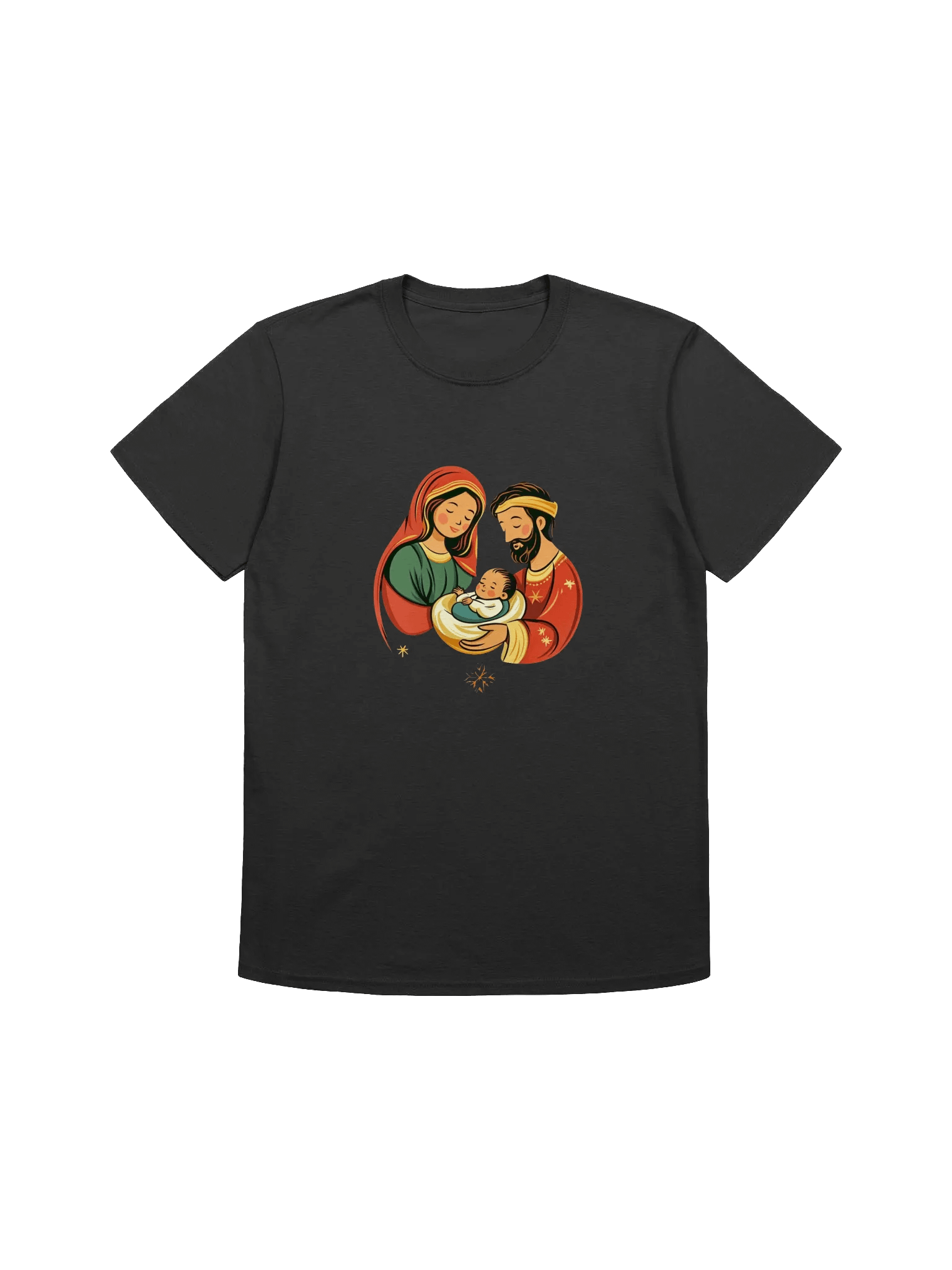 Mary, Joseph and Baby Jesus Nativity Scene Unisex Christmas T-Shirt product image (3)