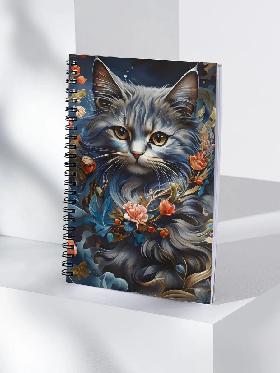 Whiskers & Petals, Serenity in Bloom Spiral Notebook product image (4)