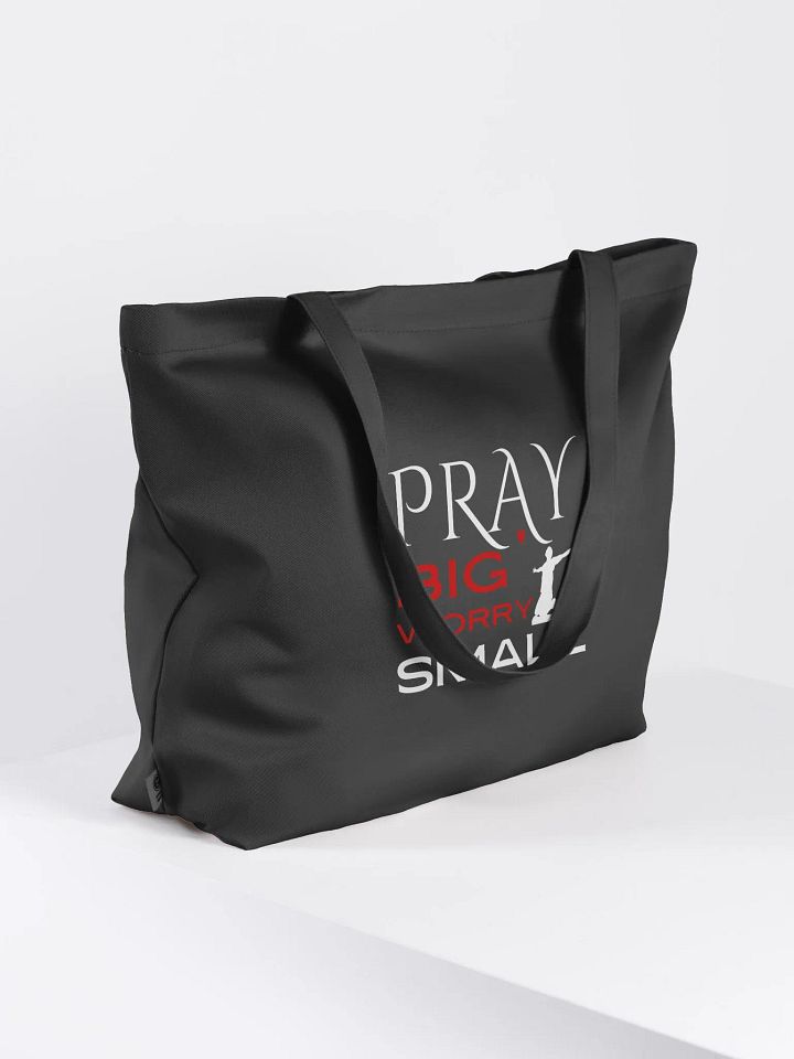 Pray Big, Worry Small Christian Faith Organic Tote Bag product image (2)