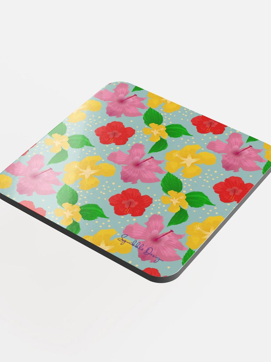 Hibiscus Flowers Pattern Coaster product image (4)